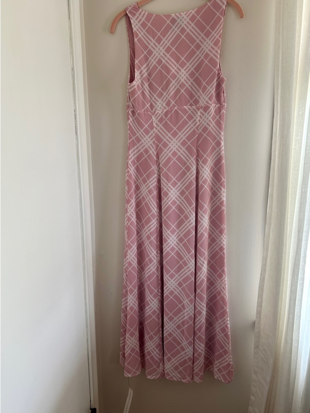 Reformation Ceara dress in Rosa Plaid - Picture 6 of 8